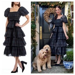 bhldn landon organza 3d ruffle maxi dress Landon Organza 3D Ruffle Maxi Dress